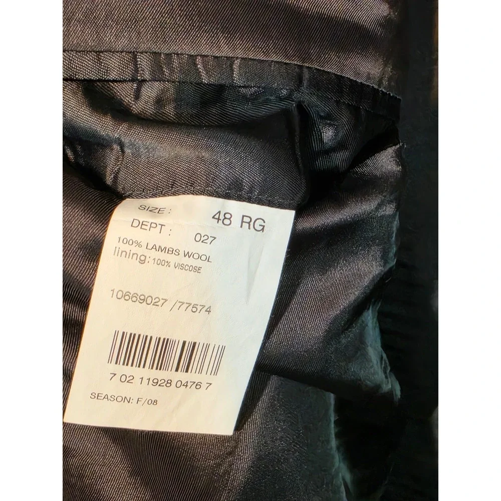 Brooks Brothers 346 Grey Herringbone Lambswool Blazer Sport Coat Mens 48 RG